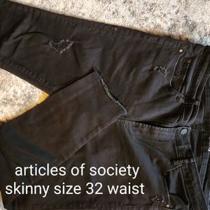 Articles of Society black skinny jeans 32 waist